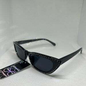 Cat Eye Black Bling Sunglasses